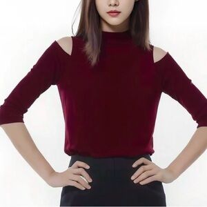 J for Justify Burgundy Top